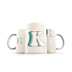 ماگ طرح حرف K رترو