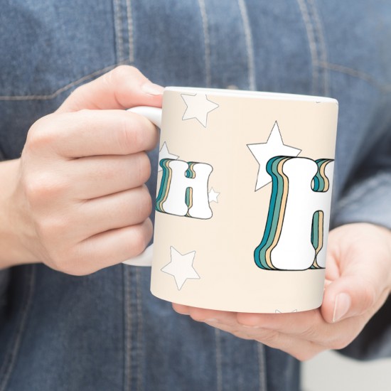 ماگ طرح حرف H رترو