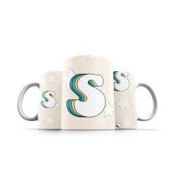 ماگ طرح حرف S رترو