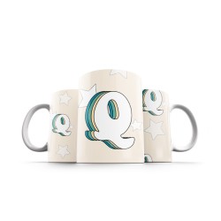 ماگ طرح حرف Q رترو