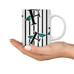 ماگ طرح حرف F پروانه ای