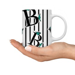ماگ طرح حرف B پروانه ای