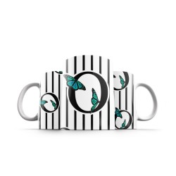 ماگ طرح حرف O پروانه ای