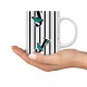 ماگ طرح حرف J پروانه ای
