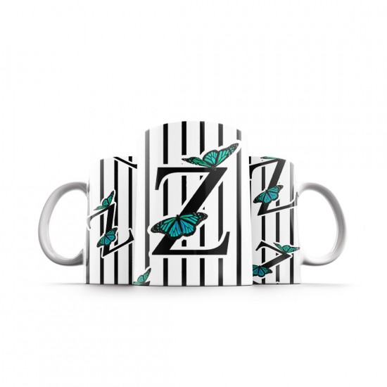 ماگ طرح حرف Z پروانه ای