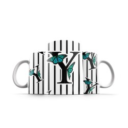 ماگ طرح حرف Y پروانه ای