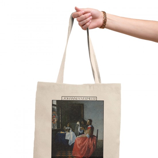 تت بگ متقال طرح دختری با لیوان شیشه ای از ورمر