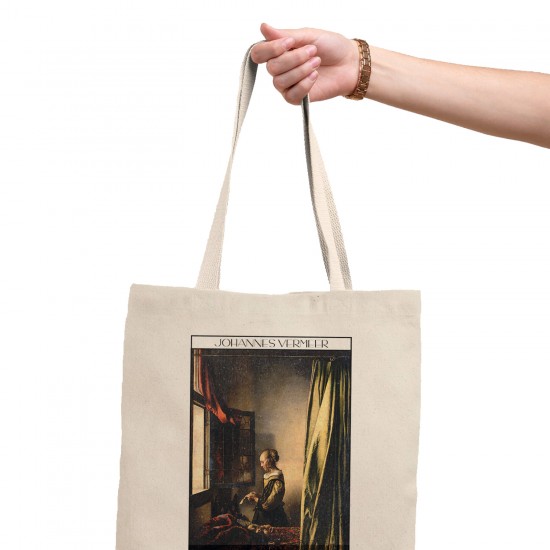 تت بگ متقال طرح دختری در حال خواندن نامه کنار پنجره از ورمر