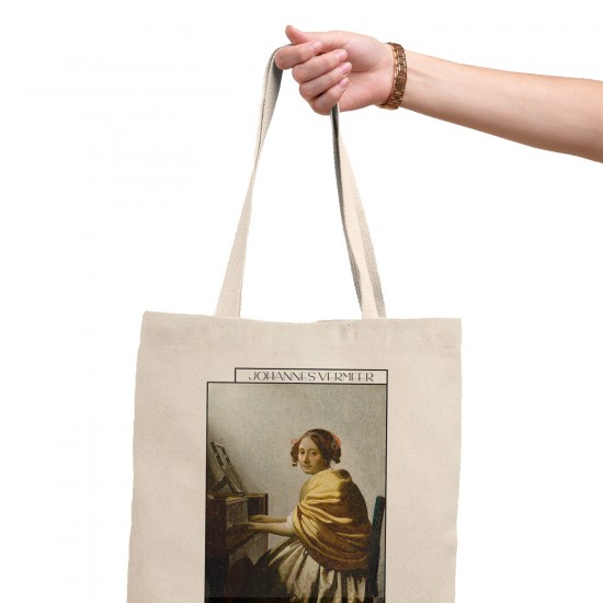 تت بگ متقال طرح زن جوان پشت ساز ویرژینال از ورمر