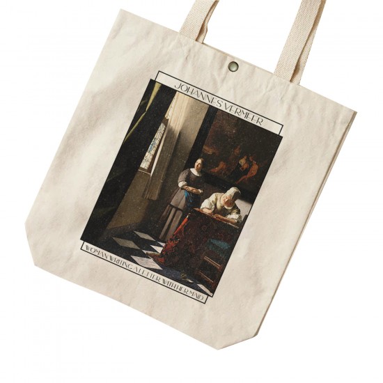 تت بگ متقال طرح زنی در حال خواندن نامه با خدمتکارش از ورمر