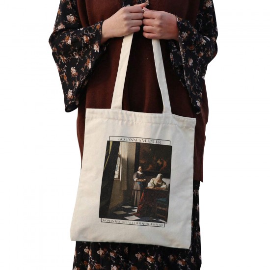 تت بگ متقال طرح زنی در حال خواندن نامه با خدمتکارش از ورمر