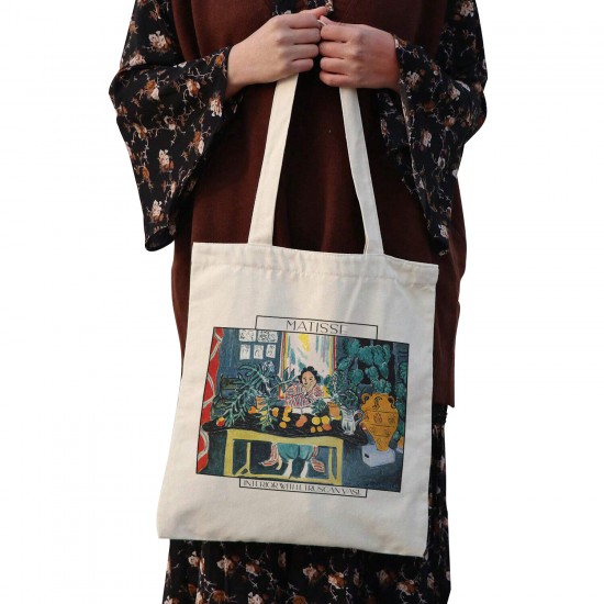 تت بگ متقال طرح نمای داخلی با گلدان رومی از ماتیس