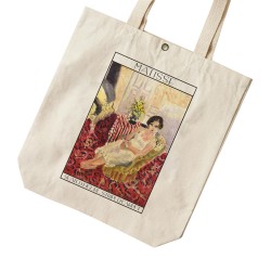 تت بگ متقال طرح ژست نشسته، فرش راه راه از ماتیس