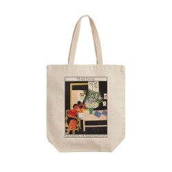 تت بگ متقال طرح کتابخوان جلوی پس زمینه مشکی از ماتیس