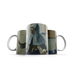 ماگ طرح خانم جوان با یک پارچ آب از ورمر