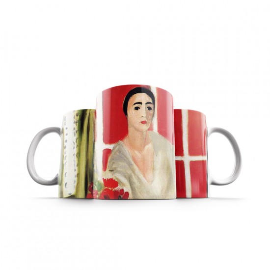 ماگ طرح ژست جلوی پرده بالا رفته از ماتیس