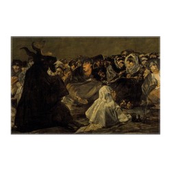 کادوپیچ پارچه‌ ای طرح تجمع جادوگران از گویا