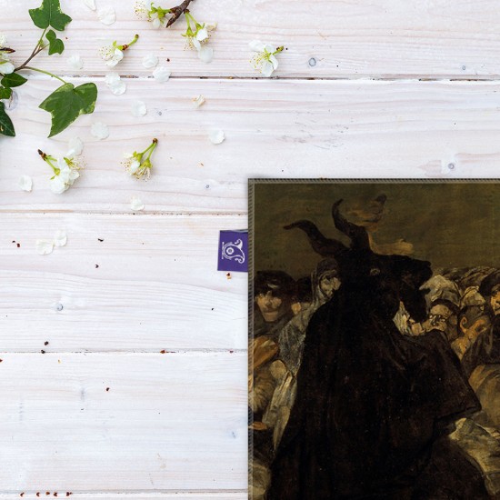 کادوپیچ پارچه‌ ای طرح تجمع جادوگران از گویا