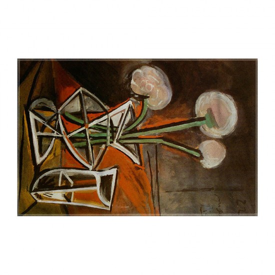 کادوپیچ پارچه‌ ای طرح گلدان و گل ها از پیکاسو