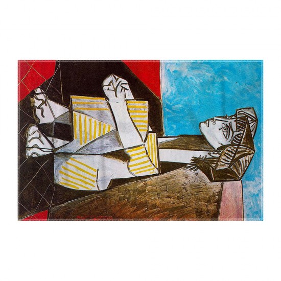 کادوپیچ پارچه‌ ای طرح پرتره ژاکلین با دست‌های ضربدری از پیکاسو