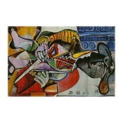 کادوپیچ پارچه‌ ای طرح گاوباز از پیکاسو