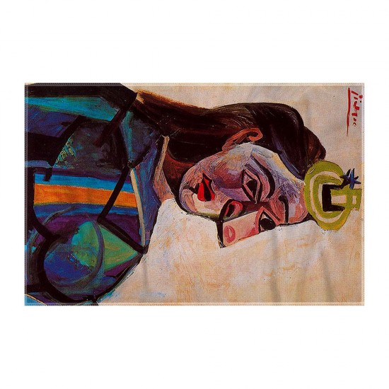 کادوپیچ پارچه‌ ای طرح نیم تنه یک زن از پیکاسو