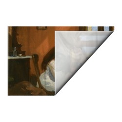 کادوپیچ پارچه‌ ای طرح دختری پشت چرخ خیاطی از هاپر