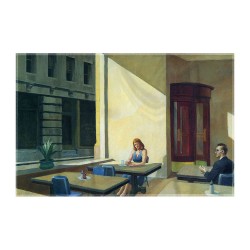 کادوپیچ پارچه‌ ای طرح نور خورشید در یک کافه تریا از هاپر