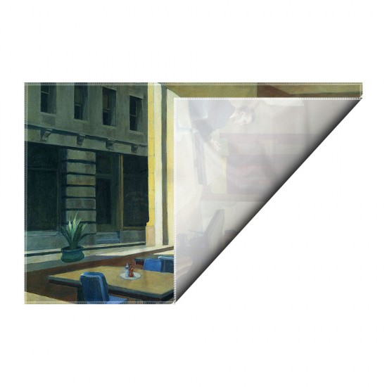 کادوپیچ پارچه‌ ای طرح نور خورشید در یک کافه تریا از هاپر