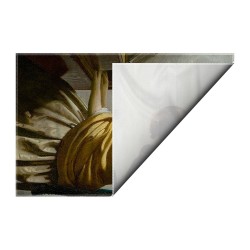 کادوپیچ پارچه‌ ای طرح زن جوان پشت ساز ویرژینال از ورمر