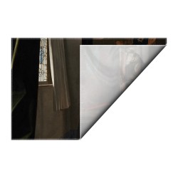 کادوپیچ پارچه‌ ای طرح زنی در حال خواندن نامه با خدمتکارش از ورمر