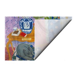 کادوپیچ پارچه‌ ای طرح نمای داخلی با سگ از ماتیس