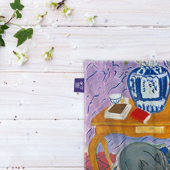 کادوپیچ پارچه‌ ای طرح نمای داخلی با سگ از ماتیس