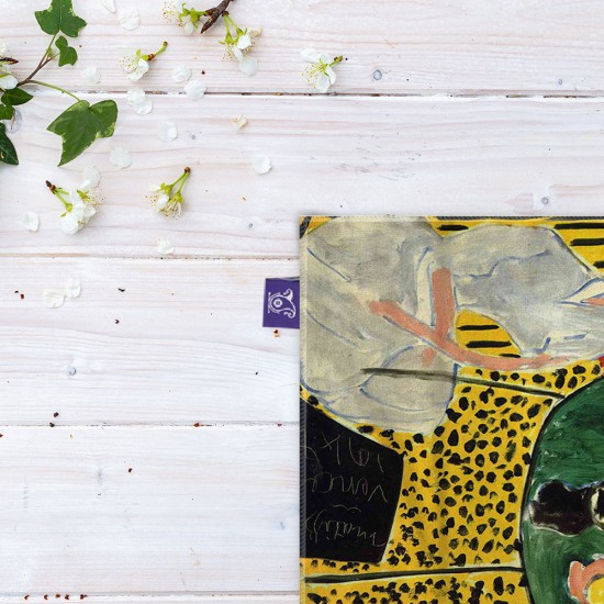 کادوپیچ پارچه‌ ای طرح نمای داخلی با سرخس مشکی از ماتیس