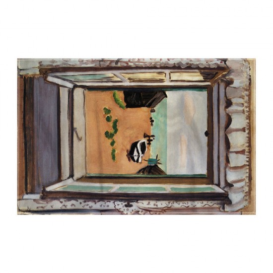 کادوپیچ پارچه‌ ای طرح پنجره ی باز از ماتیس