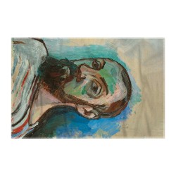 کادوپیچ پارچه‌ ای طرح خودنگار در پیراهن خط خطی از ماتیس