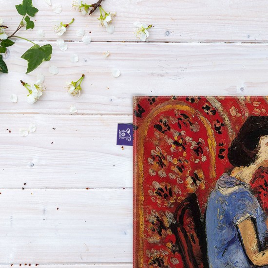 کادوپیچ پارچه‌ ای طرح زنی پشت پیانو از ماتیس