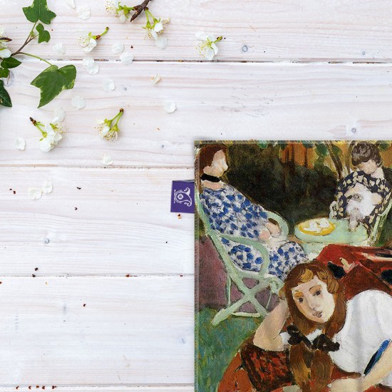 کادوپیچ پارچه‌ ای طرح زن جوان در باغ از ماتیس