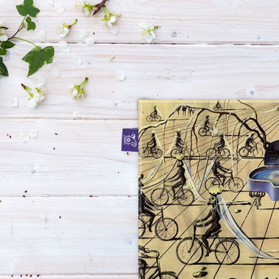 کادوپیچ پارچه‌ ای طرح گفتگوی احساساتی از دالی