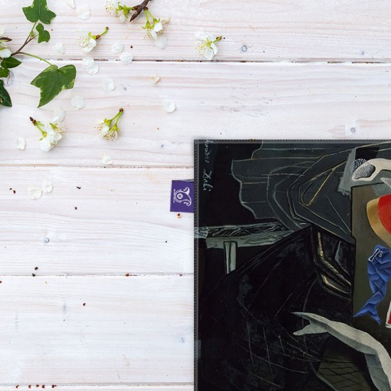 کادوپیچ پارچه‌ ای طرح اشیاء بی جان با مهتاب از دالی