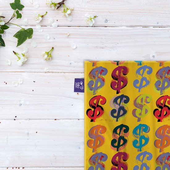 کادوپیچ پارچه‌ ای طرح ۹ علامت دلار از وارهول