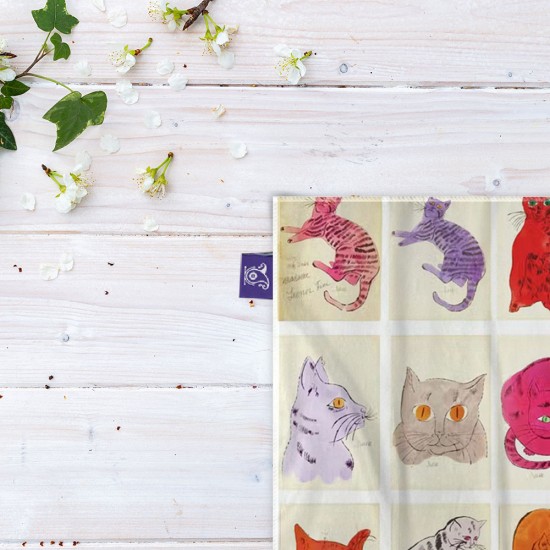 کادوپیچ پارچه‌ ای طرح گربه هایی به نام سم از وارهول