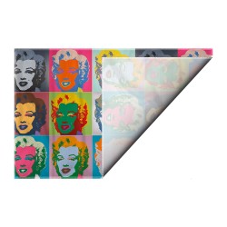 کادوپیچ پارچه‌ ای طرح نمونه کارهای مریلین مونرو از وارهول