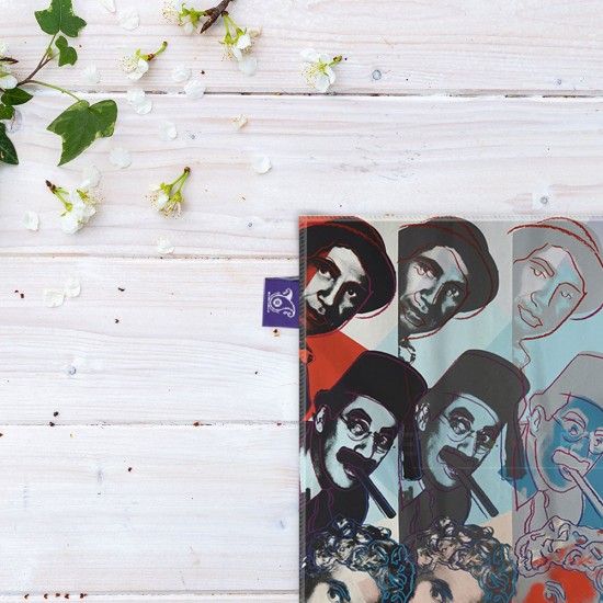 کادوپیچ پارچه‌ ای طرح برادران مارکس از وارهول