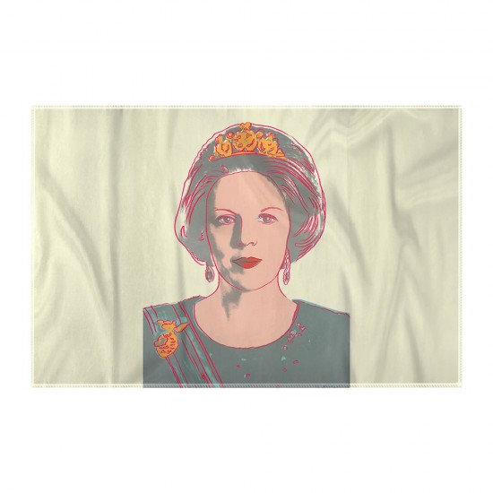 کادوپیچ پارچه‌ ای طرح پرتره ملکه بئاتریکس از وارهول