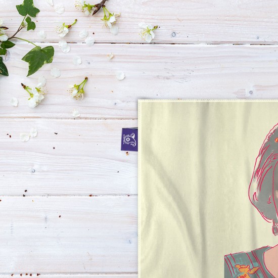 کادوپیچ پارچه‌ ای طرح پرتره ملکه بئاتریکس از وارهول