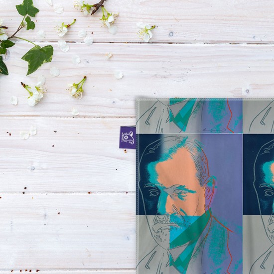 کادوپیچ پارچه‌ ای طرح زیگمویند فروید از وارهول