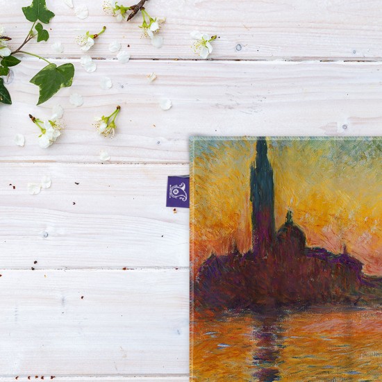 کادوپیچ پارچه‌ ای طرح سان جورجو ماجوره در غروب از مونه
