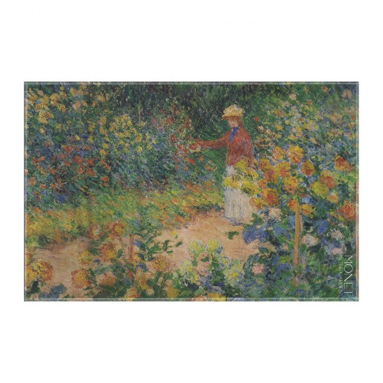کادوپیچ پارچه‌ ای طرح در باغ از مونه