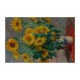 کادوپیچ پارچه‌ ای طرح دسته گل آفتابگردان از مونه